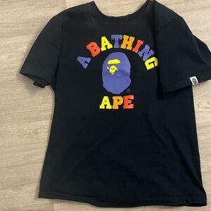 A Bathing Ape Kids Black Graphic Tee